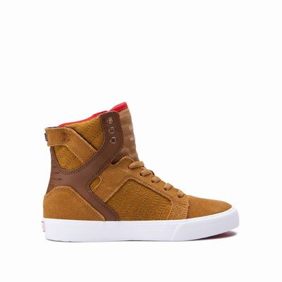 Gyerek Supra SKYTOP Magasszárú Cipő HU853472 Barna/Fehér